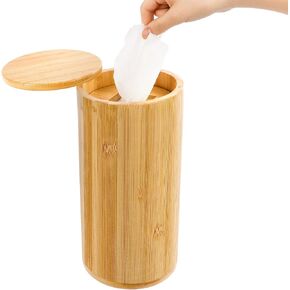 Bamboo Wipes Dispenser Container, Disinfecting Wipes Container Holder Fit for Clorox Lysol Disinfecting Wipes, Flushable Wipes Dispenser for Bathroom Kitchen Home
