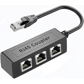Ethernet Splitter Cable 1 to 2, RJ45 Internet Network Adapter, Suitable for Computer Router with RJ45 Interface, for Cat5/5e/6/7/8 (Only one Output Port is Working at The Same time)