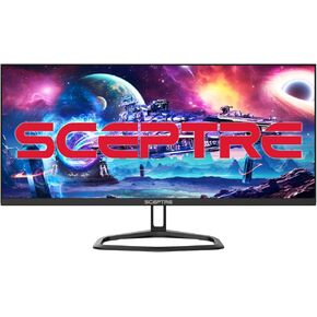 Sceptre 30-inch Curved Gaming Monitor 21:9 2560x1080 Ultra Wide/ Slim HDMI DisplayPort up to 200Hz Build-in Speakers, Metal Black (C305B-200UN1)