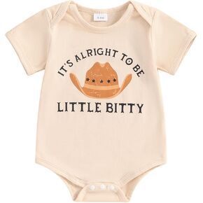 Newborn Baby Boys Western Romper Shirt Summer One Piece Outfits Crew Neck Horse Cow Print Short Sleeve Bodysuit Top