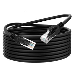 Cat 6 Ultra Soft Ethernet Cable 3.3 Feet(Black).Flexible High-Speed LAN Cord Rj45 for PC.TV.Computer.