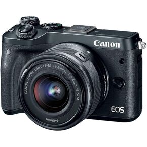 Canon EOS M6 (أسود) EF-M 15-45mm f/3.5-6.3 هي مجموعة عدسات STM (متجددة)