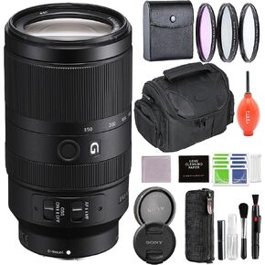 Sony Alpha 70-350mm F4.5-6.3 G OSS Super-Telephoto APS-C Lens (Black) Bundle with 3PC Filter Kit, Gadget Bag, & More | (SEL70350G) in Saudi Arabia