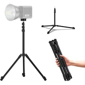 COMAN Extendable Photography Light Stand, 6.23ft Adjustable Aluminum Light Tripod with 1/4'' Screw, Portable Reverse Folding Studio Lighting Stand for Strobe Light, Softbox, Cameras, Flash Lights