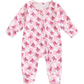 Newborn Baby Girl Clothes Flower Romper One Piece Jumpsuit Infant Halloween Outfit Fall Winter Coming Home Outfits