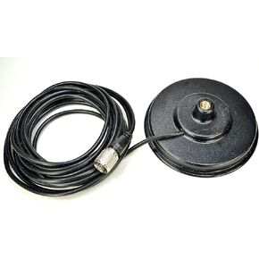 5" Magnet Mount with PL-259 Plug & 16' Foot Coax for CB/Ham Radio Antenna - Workman PM5