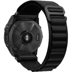 Nylon Sport Band for Garmin Fēnix/Epix/Quatix/MARQ Series/Descent Series/D2 Series/Enduro/Tactix, Comfortable Breathable, Tough Replacement Strap with G-hook for QuickFit 22mm/26mm