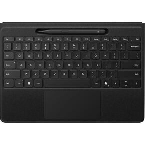 Microsoft Surface Pro Flex Keyboard with Slim Pen Bundle, 2-in-1 Alcantara keyboard for Surface Pro Copilot+ (11th Edition), Pro 9 and 8, Windows 11 Copilot+ PC, Black