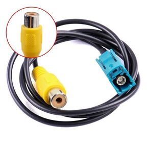 Fakra to RCA Cable Fakra Z Female to RCA Female for Vehicle Reversing Camera Video Connection Parking Adapter 1M
