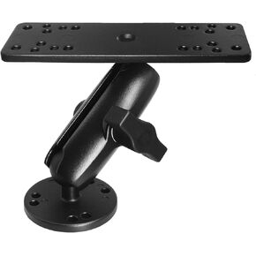 Aluminum Fish Finder Mount with 1" / B Size Ball, Marine Electronic/Depth Finder Mount for Boat, 360° Rotation, High Salt Water Resistant, Compatible with Garmin, Lowrance and More