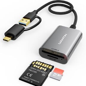 4.0 USB C SD Card Reader | High-Speed 2-in-1 Memory Card Reader for Micro SD, SD, SDXC, SDHC, RS-MMC and UHS-II Card, SD Card Reader Compatible with MacBook Pro/Air,Laptop,Tablet,etc