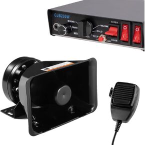100W Police Siren kit,Multi-Tone PA System,100W Amplifire & Loudspeaker,2 x 10A Switches,Emergency Police Siren Kit for Truck,Vehicles,Car,SUV,Van