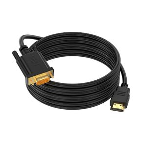 (in) HDMI to (Out) VGA Cable 3.3 Feet, 1080P HD video cord compatible for Computer, Desktop, Monitor, Projector, HDTV and more (NOT Bidirectional)