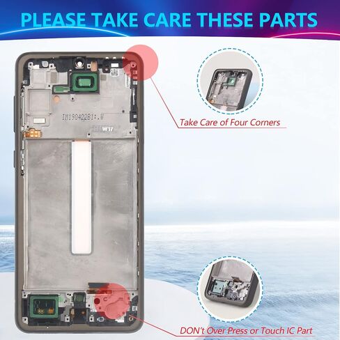 YWLRONG for Samsung Galaxy A33 5G Screen Replacement LCD Touch Display Digitizer Assembly for Samsung A33 A336B A336E A336M A336U with Kit(Black with Frame) in Saudi Arabia