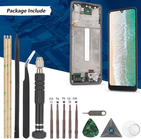 YWLRONG for Samsung Galaxy A33 5G Screen Replacement LCD Touch Display Digitizer Assembly for Samsung A33 A336B A336E A336M A336U with Kit(Black with Frame) in Saudi Arabia