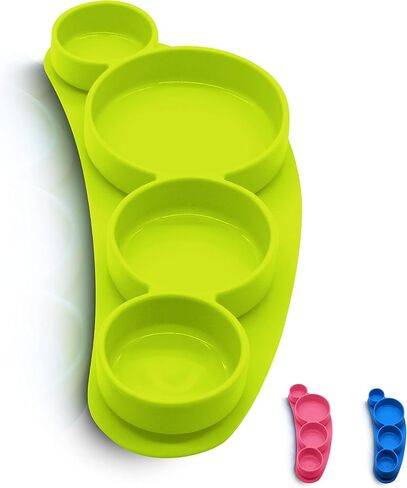 Silicone Baby Plate Toddler Plate Baby Dish Toddler Dish 100% Dishwasher & Microwave Safe in Saudi Arabia