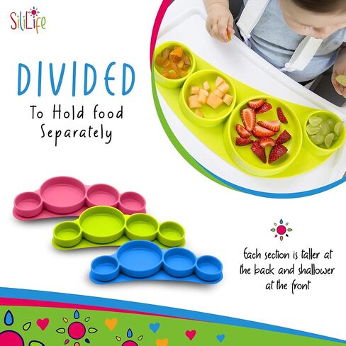 Silicone Baby Plate Toddler Plate Baby Dish Toddler Dish 100% Dishwasher & Microwave Safe in Saudi Arabia