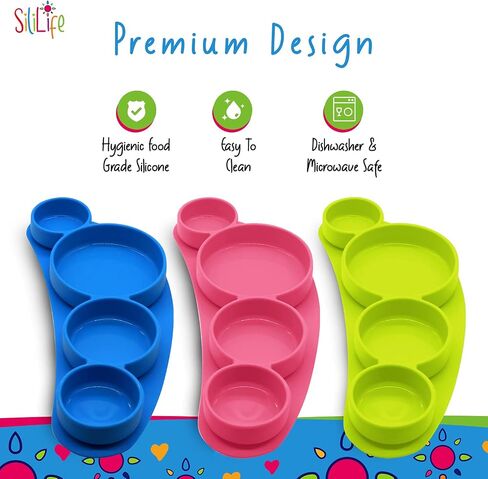 Silicone Baby Plate Toddler Plate Baby Dish Toddler Dish 100% Dishwasher & Microwave Safe in Saudi Arabia