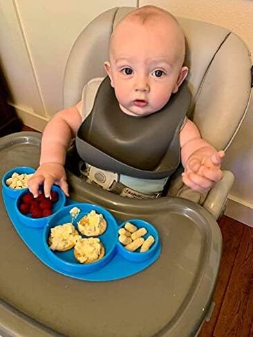 Silicone Baby Plate Toddler Plate Baby Dish Toddler Dish 100% Dishwasher & Microwave Safe in Saudi Arabia