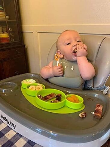 Silicone Baby Plate Toddler Plate Baby Dish Toddler Dish 100% Dishwasher & Microwave Safe in Saudi Arabia