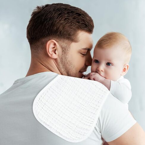 3 Pack Organic Baby Burp Cloths for Baby Boys and Girls, Multi-Colors Muslin Washcloths Baby Burping for Newborn in Saudi Arabia