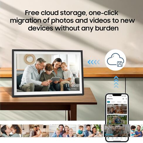 Digital Picture Frame Powered by Nixplay 10.1", Share Photos/Videos via Nixplay App or Email, WiFi Digital Photo Frame with Easy Setup, Support Alexa, Free Cloud Storage, Auto Rotate, Gifts for Mom in Saudi Arabia