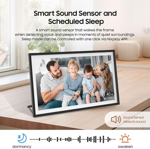 Digital Picture Frame Powered by Nixplay 10.1", Share Photos/Videos via Nixplay App or Email, WiFi Digital Photo Frame with Easy Setup, Support Alexa, Free Cloud Storage, Auto Rotate, Gifts for Mom in Saudi Arabia