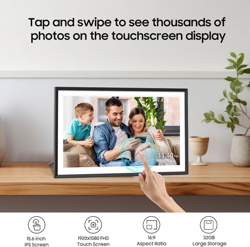 Digital Picture Frame Powered by Nixplay 10.1", Share Photos/Videos via Nixplay App or Email, WiFi Digital Photo Frame with Easy Setup, Support Alexa, Free Cloud Storage, Auto Rotate, Gifts for Mom in Saudi Arabia