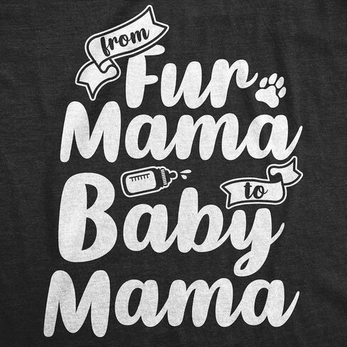 Maternity from Fur Mama to Baby Mama Tshirt Cute Pet Dog Pregnancy Tee in Saudi Arabia