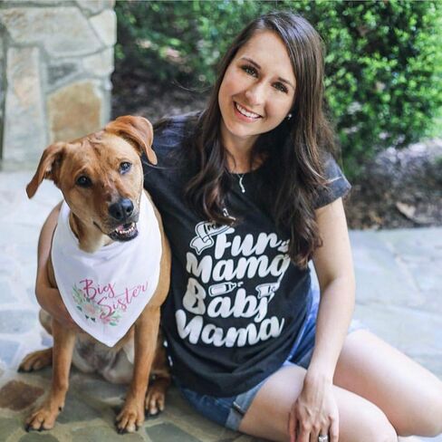 Maternity from Fur Mama to Baby Mama Tshirt Cute Pet Dog Pregnancy Tee in Saudi Arabia