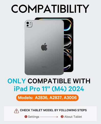 CHESONA iPad Pro 11 Inch (M4) 2024 Case with Keyboard, Magnetic Detachable Keyboard, Precise Cutouts Case with Pencil Holder, Type-C Rechargeable, Wireless Folio Keyboard Case for iPad Pro 11'', Black in Saudi Arabia