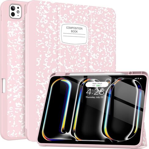 حافظة Soke لجهاز iPad Pro الجديد مقاس 13 بوصة (M4، إصدار 2024)، مع حامل أقلام رصاص وحامل ثلاثي الطي مقاوم للصدمات [يدعم شحن قلم Apple + الاستيقاظ/السكون التلقائي]، غطاء خلفي ناعم من مادة TPU، كتاب أسود in Kuwait