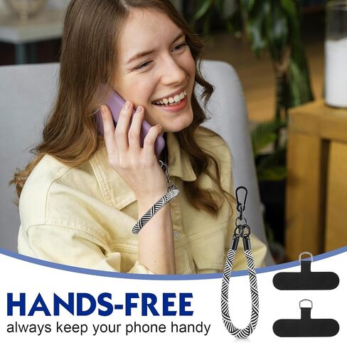 Hand Wrist Strap, Anti-Lost Phone Wristlet Lanyard with 2pcs Ultra Thin Patch for Keychain Camera Phone Accessories in Saudi Arabia