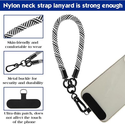 Hand Wrist Strap, Anti-Lost Phone Wristlet Lanyard with 2pcs Ultra Thin Patch for Keychain Camera Phone Accessories in Saudi Arabia