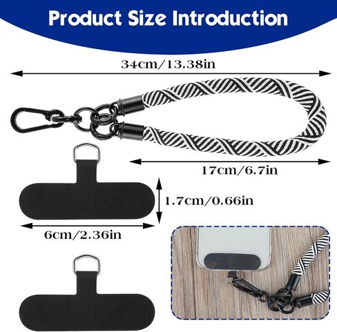 Hand Wrist Strap, Anti-Lost Phone Wristlet Lanyard with 2pcs Ultra Thin Patch for Keychain Camera Phone Accessories in Saudi Arabia