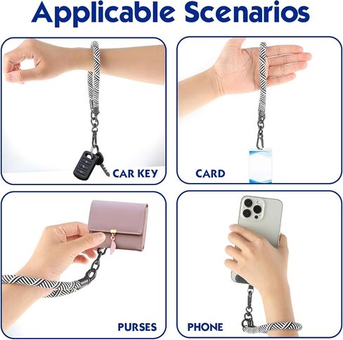 Hand Wrist Strap, Anti-Lost Phone Wristlet Lanyard with 2pcs Ultra Thin Patch for Keychain Camera Phone Accessories in Saudi Arabia
