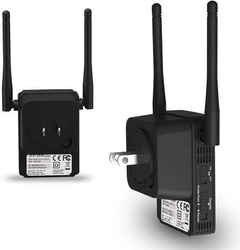 WiFi Extender Signal Booster, WiFi Booster Range Extender with Ethernet Port, Frequency Band 2.4GHz Only, 3dbi x 2, Coverage up to 1500 Sq.Ft. in Saudi Arabia