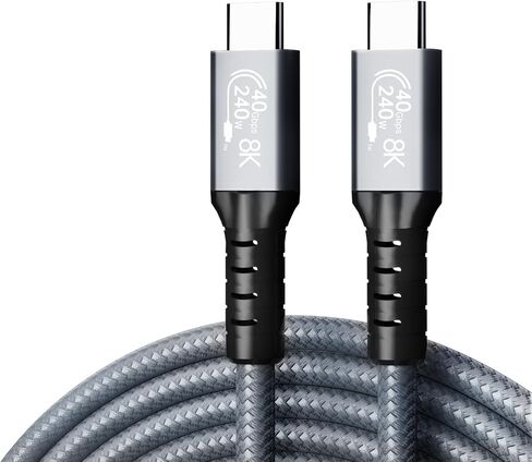 كابل MOTONG 240 وات USB 4، 40 جيجابت في الثانية 8K@60 هرتز PD USB من النوع C إلى USB C ذكر إلى كابل ذكر لمحور لوحة الكمبيوتر المحمول من النوع C (1 متر) in Kuwait