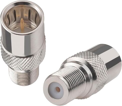 RG6 Coax Quick Connector Quick Push On Male to F Female Adapter,2 Pack in Saudi Arabia