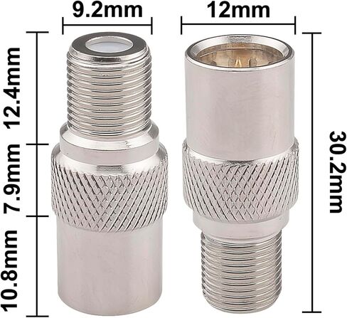RG6 Coax Quick Connector Quick Push On Male to F Female Adapter,2 Pack in Saudi Arabia