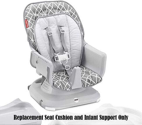 Replacement Pad for Fisher-Price Space-Saver Highchair - GDK24 ~ Deluxe Model ~ Gray Gemstone Print ~ Replacement Seat Cushion and Infant Support in Saudi Arabia