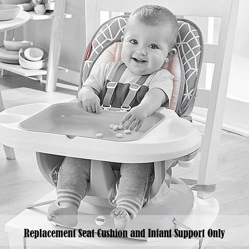 Replacement Pad for Fisher-Price Space-Saver Highchair - GDK24 ~ Deluxe Model ~ Gray Gemstone Print ~ Replacement Seat Cushion and Infant Support in Saudi Arabia