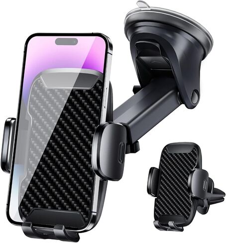 Car Phone Holder, Car Phone Mount 360° Rotation, Upgraded Version with Strong Suction Power,Car Phone Cradle for Dashboard/Windscreen/Air Vent, Car Phone Holder for all 4.1''-7.1'' phones-Black in Saudi Arabia