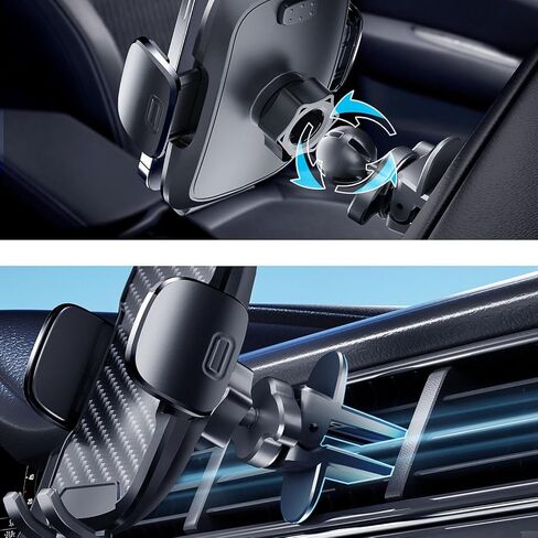 Car Phone Holder, Car Phone Mount 360° Rotation, Upgraded Version with Strong Suction Power,Car Phone Cradle for Dashboard/Windscreen/Air Vent, Car Phone Holder for all 4.1''-7.1'' phones-Black in Saudi Arabia