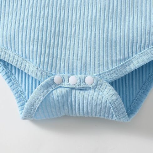 Newborn Baby Girls Clothes Outfit Ruffle Long Sleeve Ribbed Knit Romper Pants Set Fall Winter in Saudi Arabia