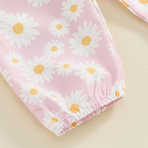 Newborn Baby Girl Clothes Fall Infant Outfit Knit Long Sleeve Romper Jumpsuits + Print Pants + Headband Sets in Saudi Arabia