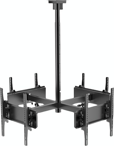 Four Sided Ceiling TV Mount Bracket, 32-50 Inch Full Motion - 4 Movement Flat/Curved Screen Bracket, Telescopic Height Adjustment in Saudi Arabia