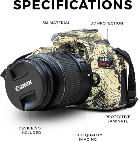 غلاف متوافق مع كاميرا Canon EOS Rebel T7 - ​​Oddballs - غطاء لاصق واقٍ من الفينيل الفاخر 3M - سهل الاستخدام | صُنع في الولايات المتحدة الأمريكية بواسطة MightySkins in Kuwait
