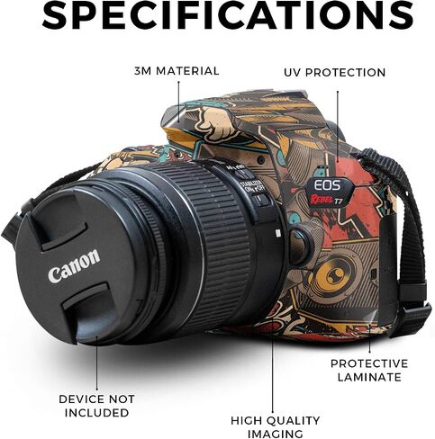 غلاف متوافق مع كاميرا Canon EOS Rebel T7 - ​​Oddballs - غطاء لاصق واقٍ من الفينيل الفاخر 3M - سهل الاستخدام | صُنع في الولايات المتحدة الأمريكية بواسطة MightySkins in Kuwait