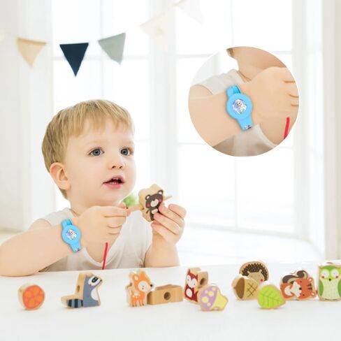 Air Tag Bracelet for Kids, Cute Cartoon Waterproof Air tag Holder for Kids with Full Coverage Anti-Lost Hidden Design, Airtag Wristband Accessories for Child (Blue) in Saudi Arabia